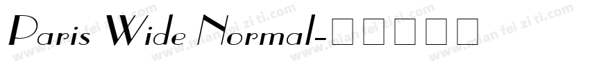 Paris Wide Normal字体转换